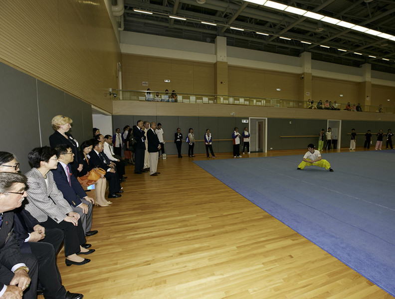 <p>Mrs Carrie Lam GBS JP, Chief Executive for Administration was very impressed by the elite athletes&#39; demonstration at the newly completed Wushu Hall of the HKSI.</p>
