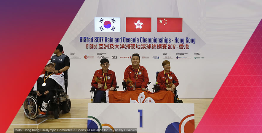 The boccia team secured 1 gold and 2 silver medals at home at the BISFed 2017 Asia and Oceania Championships - Hong Kong.