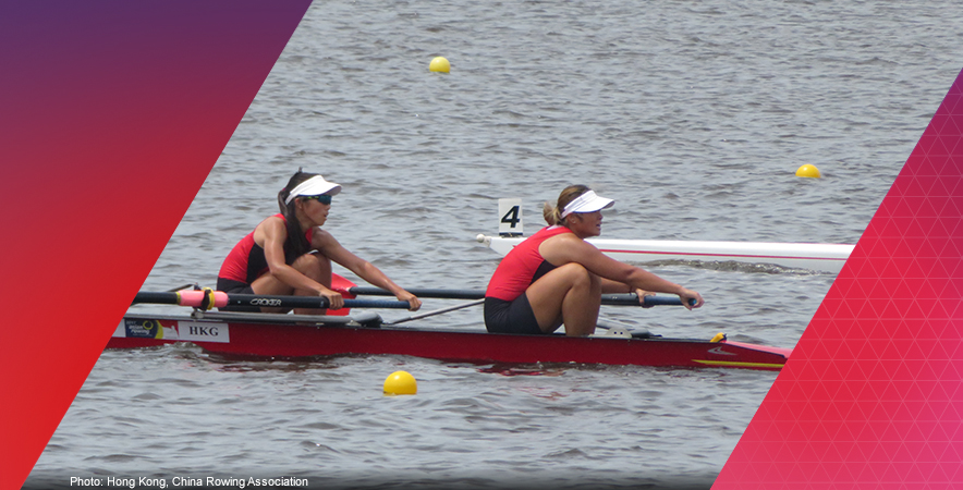 Junior rowers Cheng Cheuk-kwan and Lee Mei-po paddled their way to a silver medal in the junior women's pair at the 2017 Asian Rowing Junior Championships.