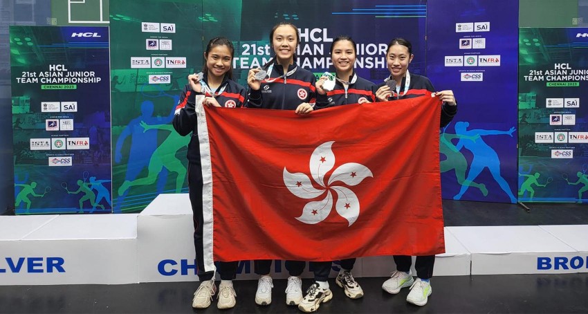 Hong Kong Girls’ Squash Team Wins Silver at Asian Junior Champs