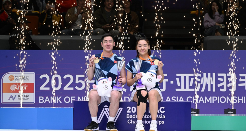 Hong Kong badminton team clinched a gold medal at the Badminton Asia Championships 2025 held in Ningbo, China…