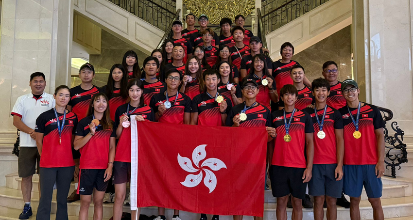 Hong Kong rowing team captured 3 gold and 1 silver medals at the 2025 Asian Rowing Championships held in Hai Phong, Vietnam… 