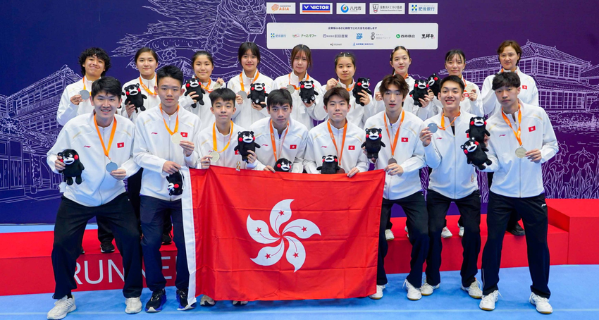 Hong Kong badminton team won a silver medal at the Badminton Asia Junior Championships 2026 held in Yatsushiro, Japan... 