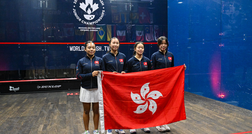 香港壁球队於加拿大尼加拉瀑布湖滨举行的2026 WSF世界青少年团体壁球锦标赛赢得铜牌…
