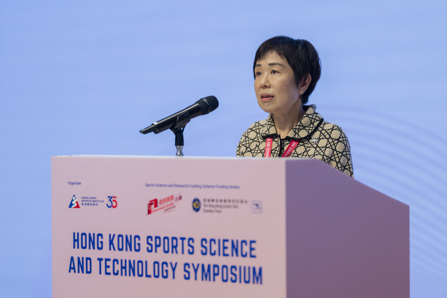 <p>Remarks by <strong>Ms Winnie Yip</strong>, Head of Charities (Culture &amp; Sports Cluster; Community Engagement) of The Hong Kong Jockey Club.</p>
