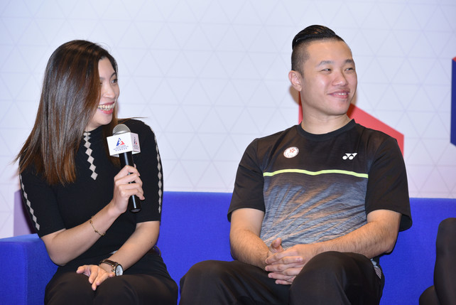 In the “Meet the Athletes” session, Wan Ka-kai (Billiard Sports) (left) and Chan Ho-yuen (Sports for Athletes with Disabilities) (right) shared their life as an elite athlete with participants.