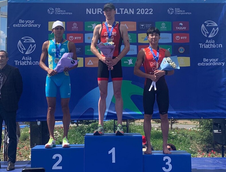 Oscar Coggins (middle) (Photo: Hong Kong Triathlon Association)