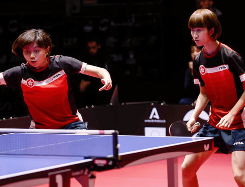 Wong Ting-ting (left) and Ng Mui-wui (photo: ITTF)