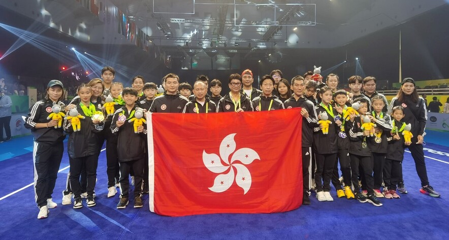 Hong Kong wushu team (photo: Hong Kong Wushu Union)