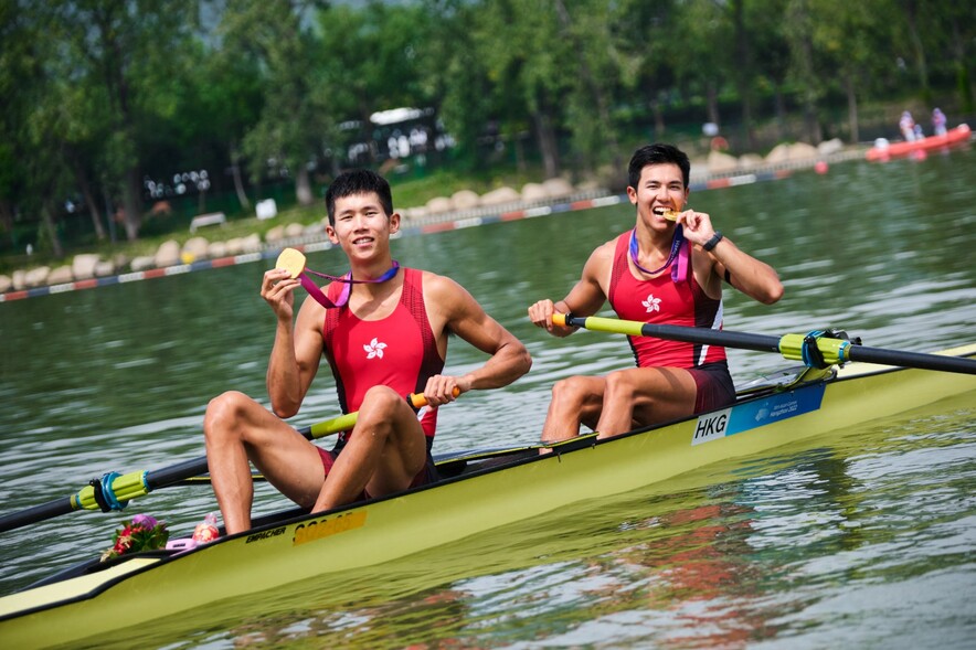 Wong Wai-chun (left) and Lam San-tung (photo:&nbsp;Sports Federation