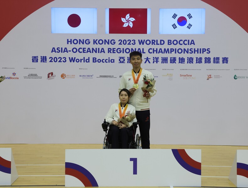 Ho Yuen-kei (front) (photo: Sports Association for the Physically
