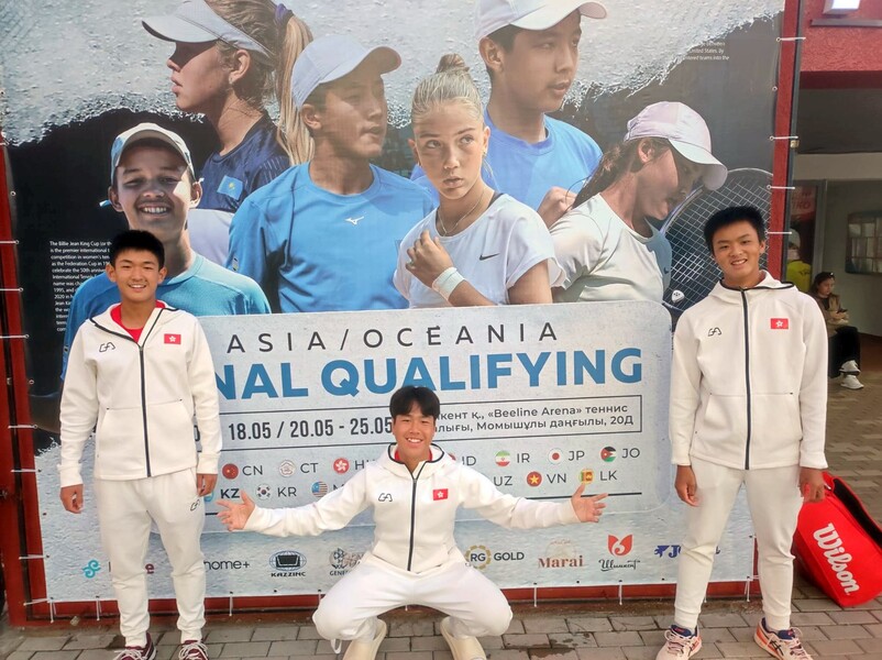 Hong Kong Junior Davis Cup teams&nbsp;(Photo: Hong Kong, China Tennis
