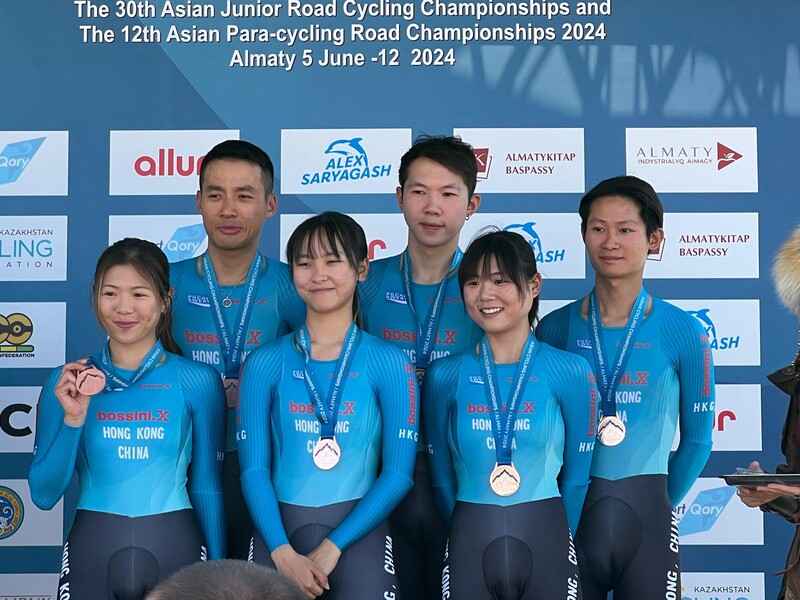 Team Hong Kong clinched bronze medal at the 2024 Asian Road Cycling