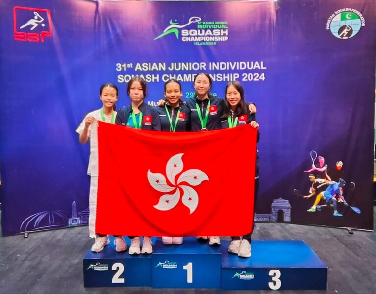 Hong Kong junior squash team (Photo: Squash Association of Hong Kong,