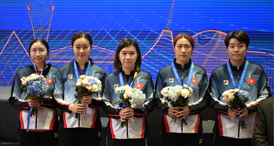 From left: Lee Hoi-man Karen, Ng Wing-lam, Lee Ho-ching, Zhu Chengzhu,