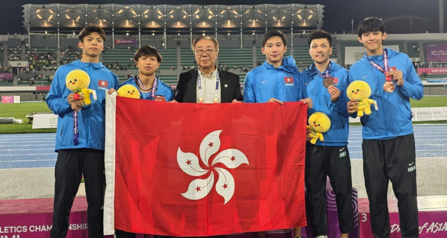 The men&rsquo;s&nbsp;relay team (Photo: Hong Kong, China Association