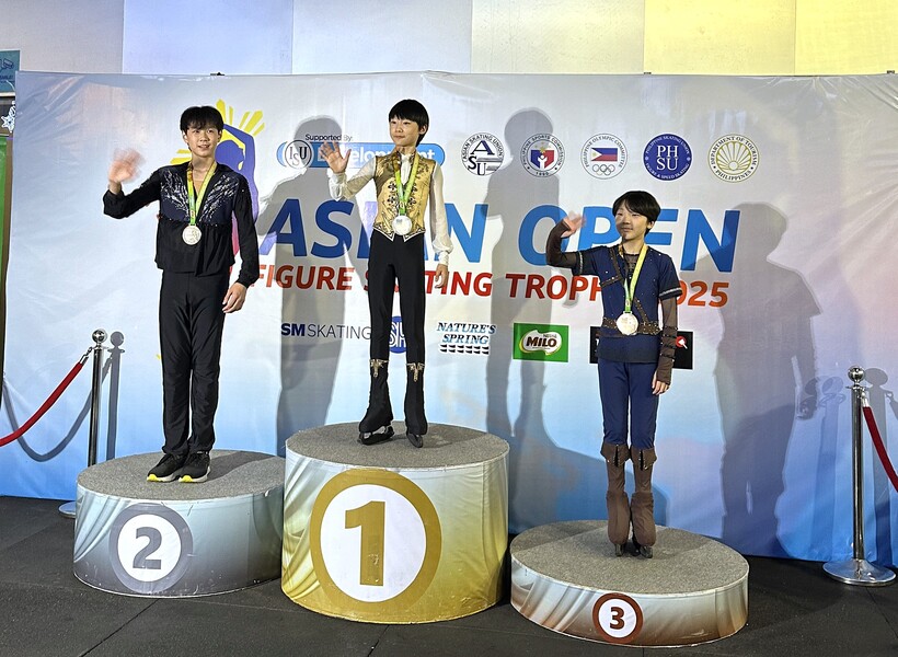 周子昊（中）
（图片来源：中国香港滑冰联盟）