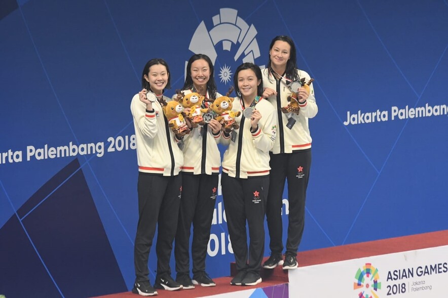 Hong Kong women&#39;s 4x100m medley relay team (Photo: UPower)