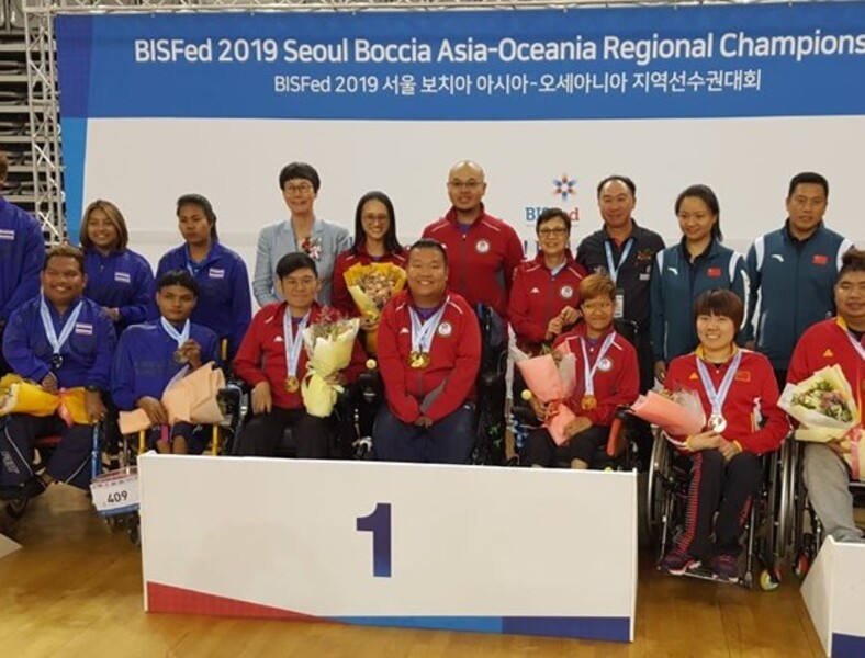 BC4 pairs champions Wong Kwan-hang, Leung Yuk-wing and Lau Wai-yan