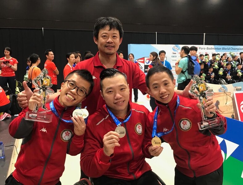 From front left: Wong Chun-yim, Chan Ho-yuen and Chu