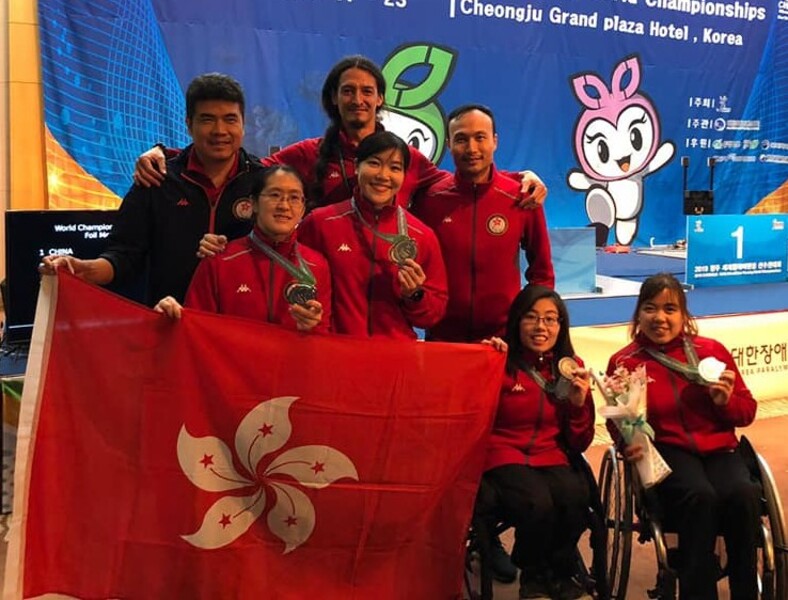 Women&#39;s epee team (photo: Hong Kong Paralympic Committee &amp;