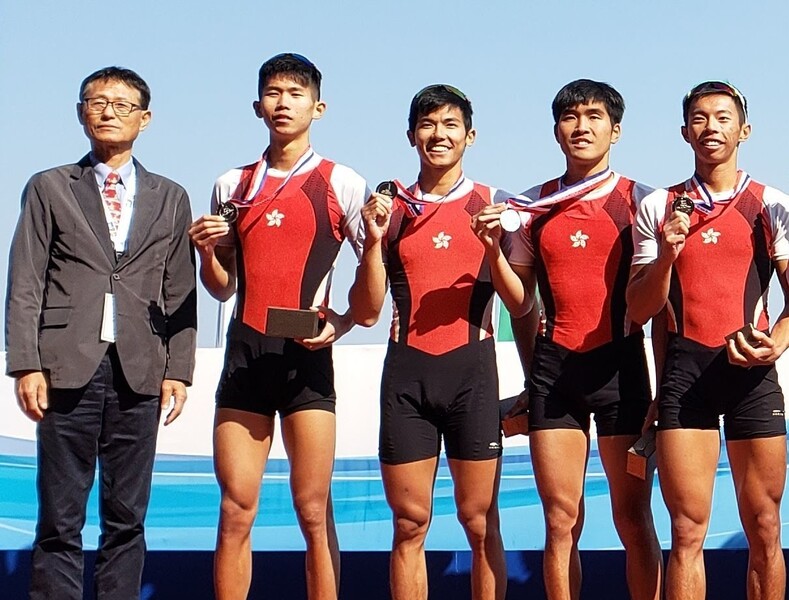 From second left: Wong Wai-chun, Lam San-tung, Chan Chi-fun and Chiu